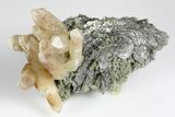 Quartz Crystal Cluster with Calcite & Loellingite -Inner Mongolia #180386-1